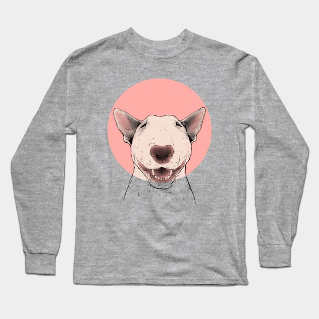 Happy pup face smiling Long Sleeve T-Shirt by Chewbarber